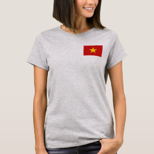 Vietnamflagge und Kartenleser-T - Shirt