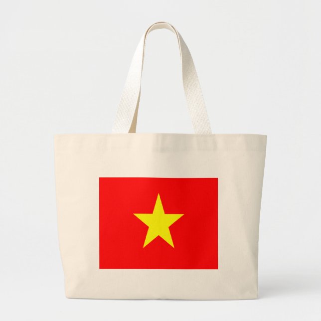 Vietnamflaggentaschen Jumbo Stoffbeutel (Vorne)
