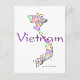 Vietnamkarte Postkarte