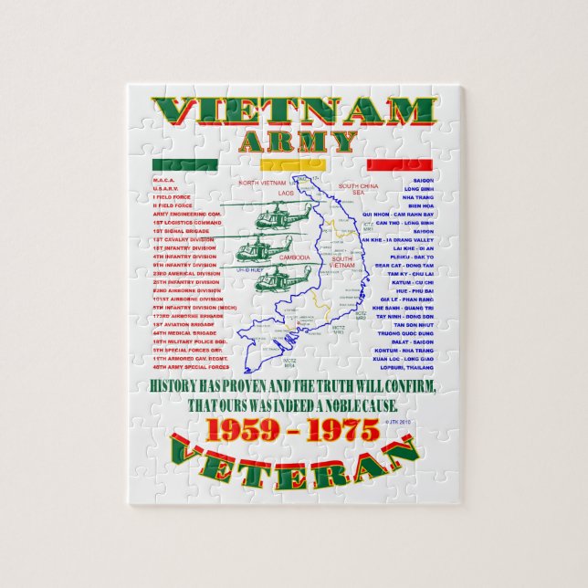 VIETNAMKRIEG. AMERIKANISCHER ARMEE-VETERAN PUZZLE (Vertikal)