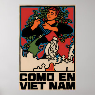 Vietnamkrieg Propagandaplakat Como en Vietnam Poster