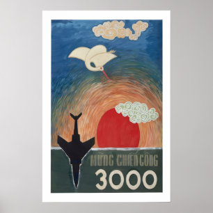 Vietnamkrieg Propagandaplakat Nordvietnam Poster