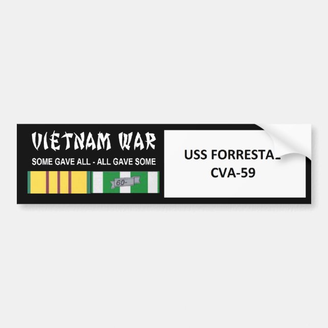 VIETNAMKRIEG-VETERAN USSS FORRESTAL AUTOAUFKLEBER (Vorne)