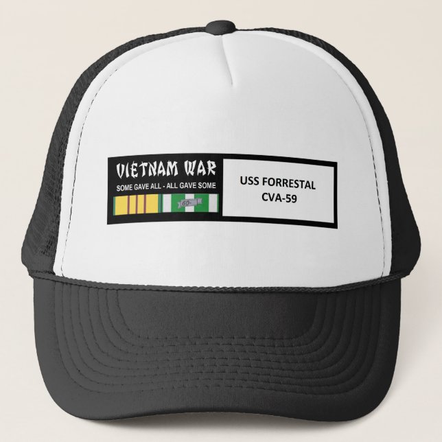 VIETNAMKRIEG-VETERAN USSS FORRESTAL TRUCKERKAPPE (Vorderseite)