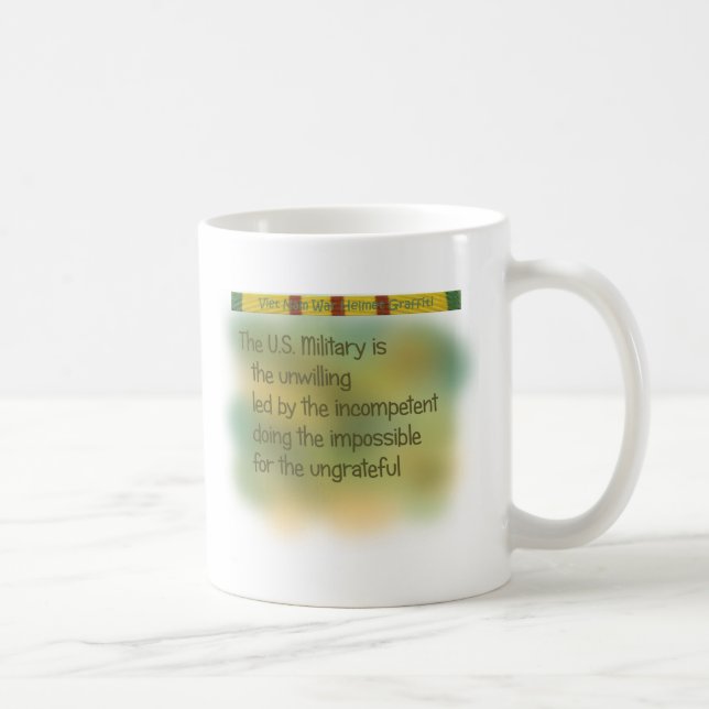 Vietnamkriegsturzhelm-Graffiti Tasse (Rechts)