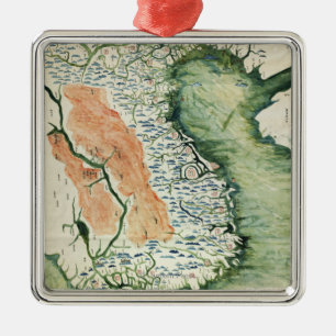 VietnamPanoramic MapVietnam Ornament Aus Metall