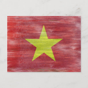 Vietnams Not leidende vietnamesische Flagge Postkarte