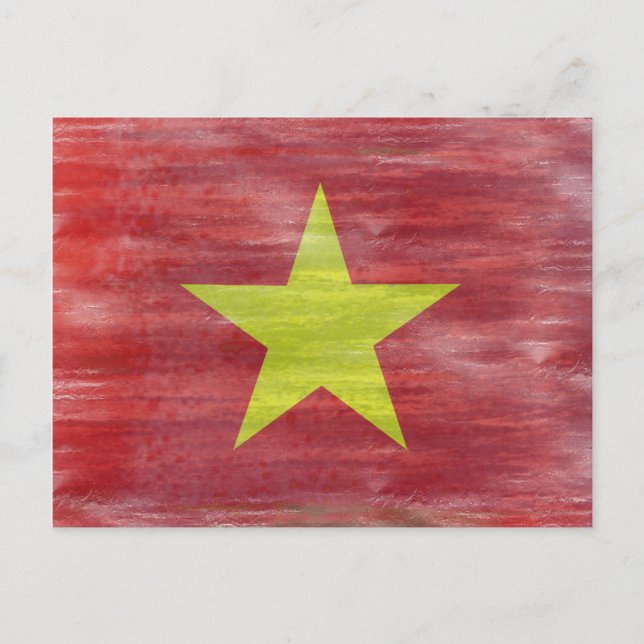 Vietnams Not leidende vietnamesische Flagge Postkarte (Vorderseite)