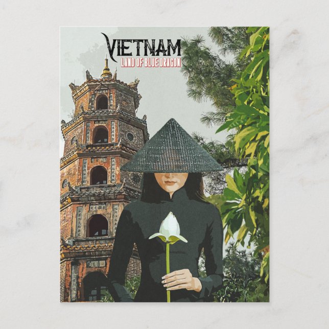 Vietnamurlaub Feiertagspostkarte (Vorderseite)