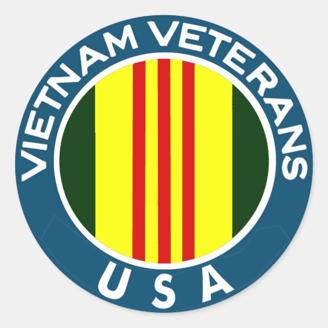Vietnamveteranen der USA Runder Aufkleber (Vorderseite)