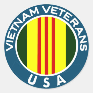 Vietnamveteranen der USA Runder Aufkleber