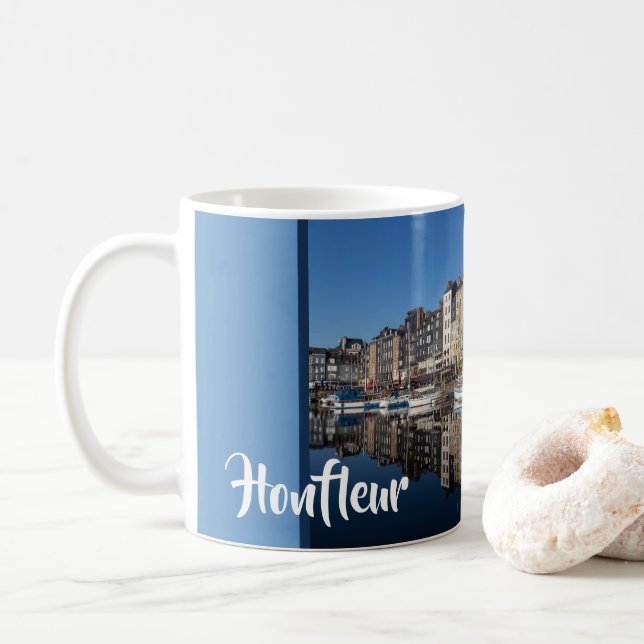 Vieux Bassin, (Old Harbour) Honfleur, Frankreich Kaffeetasse (Mit Donut)
