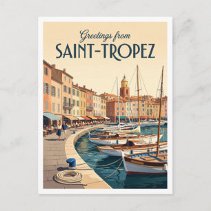 Vieux Port de Saint-Tropez Frankreich Andenken Postkarte