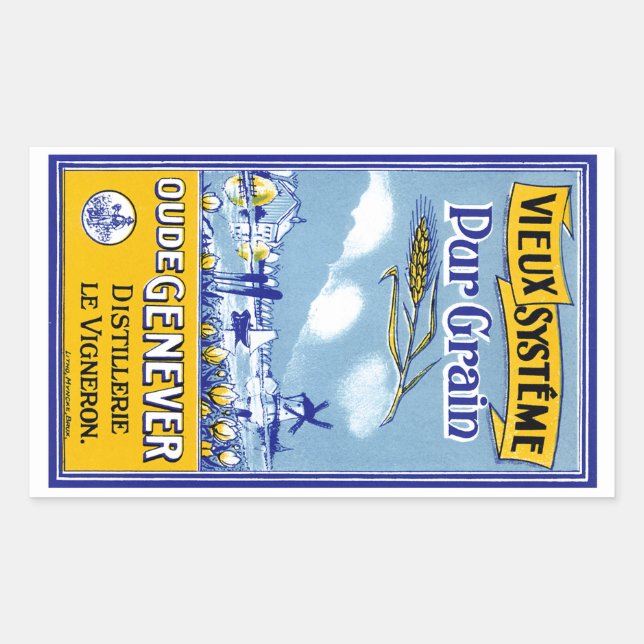 Vieux Systeme Pur Grain Rechteckiger Aufkleber (Vorderseite)