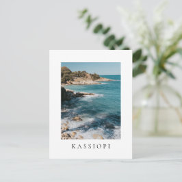 View at Kassiopi village coast, Corfu Postkarte