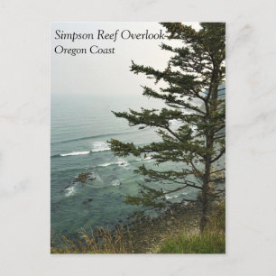 View at Simpson Reef Overlook Oregon Coast Postkarte