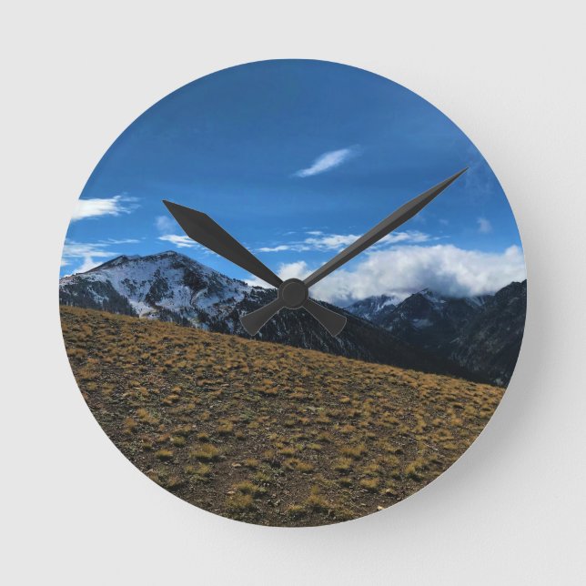 View from Mount Howard Summit, OR Runde Wanduhr (Vorderseite)