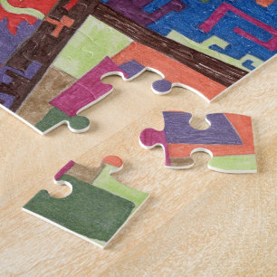 "View from spaceship" Abstrakte Kunst Puzzle