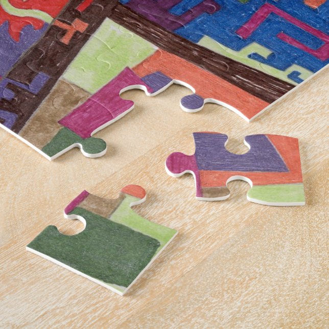 "View from spaceship" Abstrakte Kunst Puzzle (Seite)