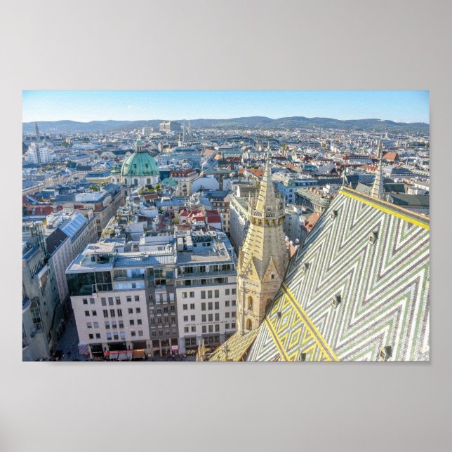 View from St. Stephen's Cathedral Tower, Vienna Poster (Vorne)