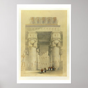 View from under the Portico of the Temple at Denda Poster