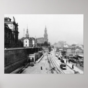 View of Dresden from the Bruehlsche Terrasse Poster