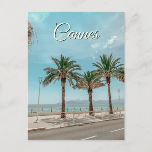 View of French Riviera in Cannes France Postcard Postkarte