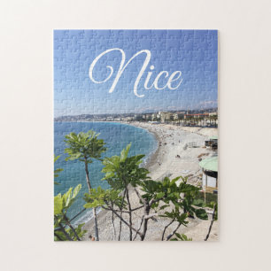 View of French Riviera in Nice Frankreich Puzzle