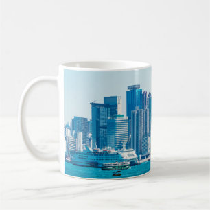 View of Hong Kong harbour at day time. asia,asian, Kaffeetasse