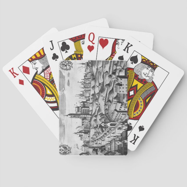 View of Prague showing the Imperial Palace and the Spielkarten (Rückseite)