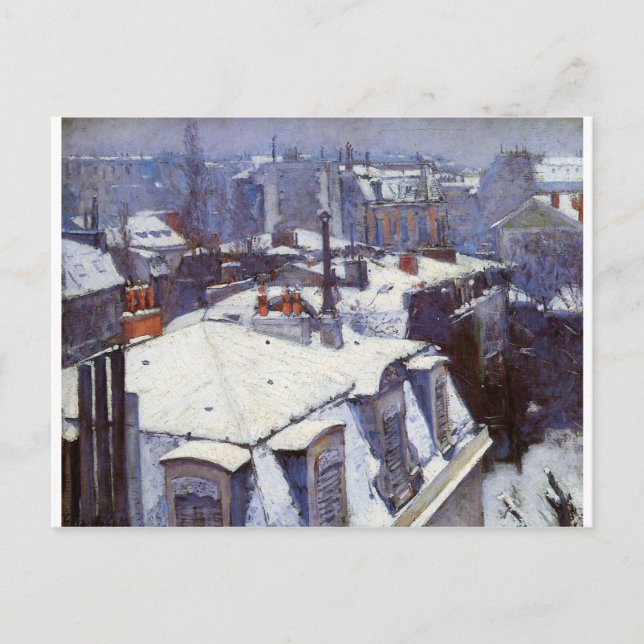 View of Roofs (Snow Effect) or Roofs under Snow Postkarte (Vorderseite)