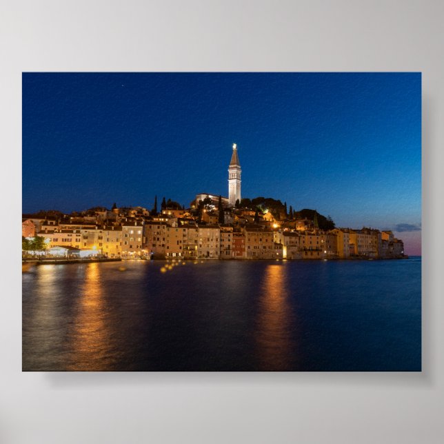 View of Rovinj in the evening Poster (Vorne)