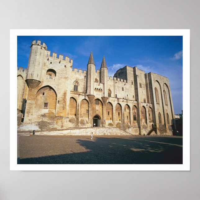 View of the entrance facade of the Palace (Foto) Poster (Vorne)