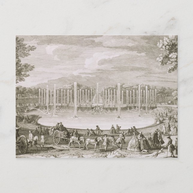 View of the Fountain of Neptun, Versailles Postkarte (Vorderseite)