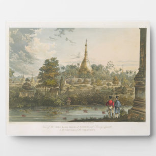 View of the Great Dagon Pagoda at Rangoon from the Fotoplatte