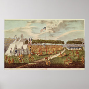 View of the Great Treaty Held at Prairie du Poster