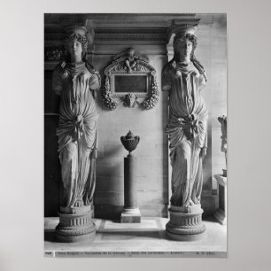 View of two caryatids from the Caryatids' Poster