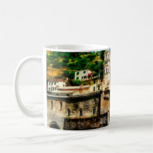 View of Vernazza, Italy. Watercolor painting conte Kaffeetasse