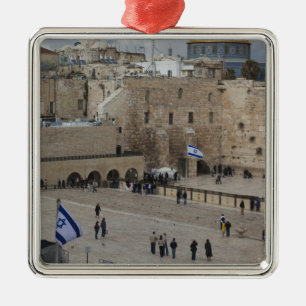 View of Western Wall Plaza, late afternoon Ornament Aus Metall