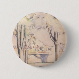 View Thru the Trees von Paul Cezanne, Vintage Kuns Button