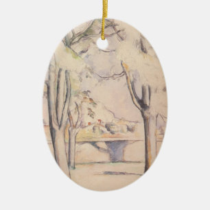 View Thru the Trees von Paul Cezanne, Vintage Kuns Keramikornament