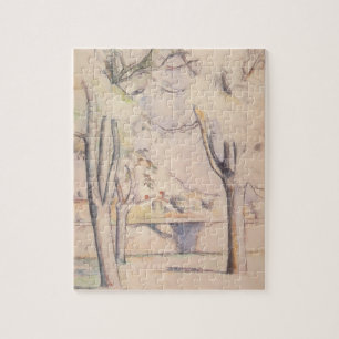 View Thru the Trees von Paul Cezanne, Vintage Kuns Puzzle