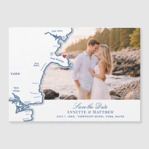 ViewPoint Hotel York Maine Hochzeit Save the Date Magnetkarte