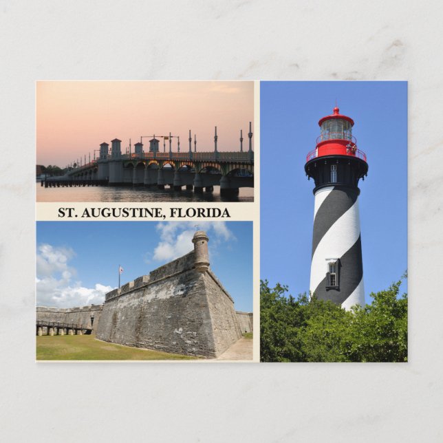 Views of St. Augustine, Florida Postkarte (Vorderseite)