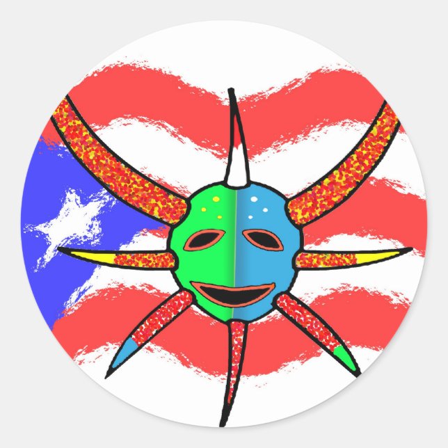 Vigante-Maskenaufkleber Runder Aufkleber (Vorderseite)