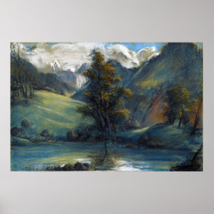 Vigée Le Brun - Lake Challes und Mont Blanc Poster