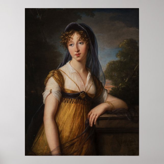 Vigée Le Brun - Portrait einer Frau 1803 Poster (Vorne)