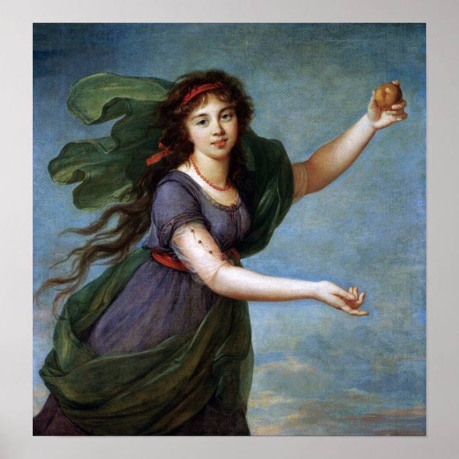 Vigée Le Brun - Portrait einer jungen Frau Poster (Vorne)