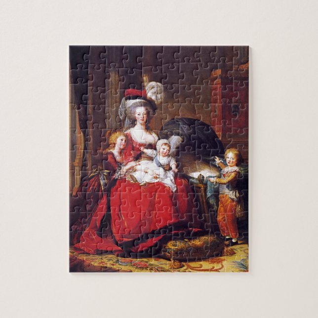 Vigée-Lebrun - Marie Antoinette und ihre Kinder Puzzle (Vertikal)