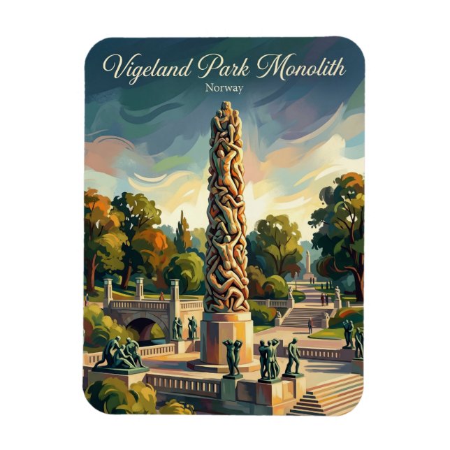 Vigeland-Park Norwegen Magnet (Vertikal)